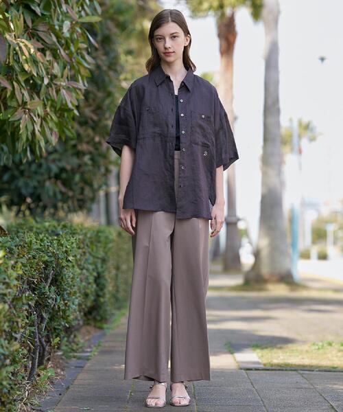 DRESSTERIOR（ドレステリア）の「ピュアラミー シャツ（シャツ/ブラウス・レディース・ホワイト/ブラウン系その他/ピンク・34/38/36）」の15枚目の写真