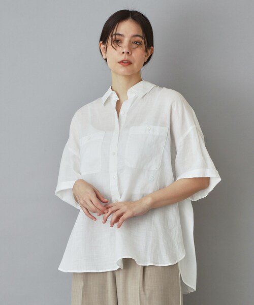 DRESSTERIOR（ドレステリア）の「ピュアラミー シャツ（シャツ/ブラウス・レディース・ホワイト/ブラウン系その他/ピンク・34/38/36）」の16枚目の写真