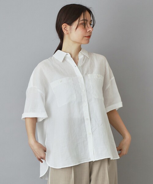 DRESSTERIOR（ドレステリア）の「ピュアラミー シャツ（シャツ/ブラウス・レディース・ホワイト/ブラウン系その他/ピンク・34/38/36）」の17枚目の写真