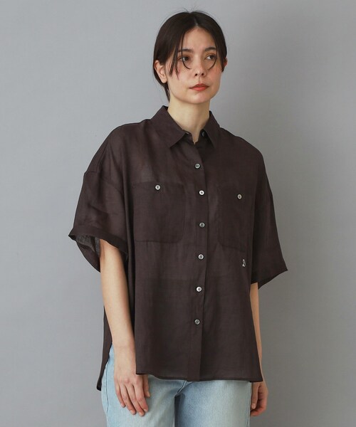 DRESSTERIOR（ドレステリア）の「ピュアラミー シャツ（シャツ/ブラウス・レディース・ホワイト/ブラウン系その他/ピンク・34/38/36）」の18枚目の写真