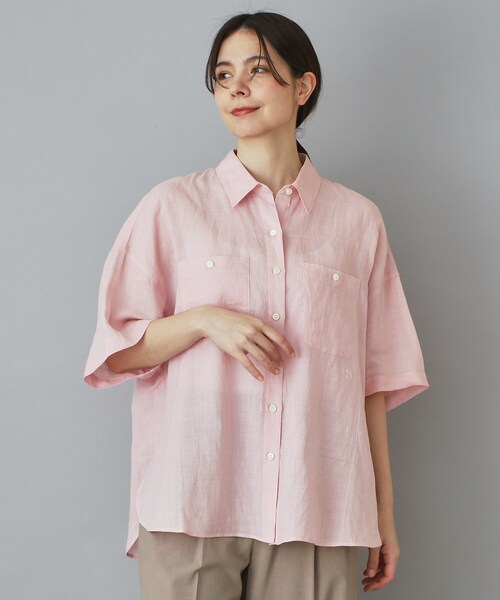 DRESSTERIOR（ドレステリア）の「ピュアラミー シャツ（シャツ/ブラウス・レディース・ホワイト/ブラウン系その他/ピンク・34/38/36）」の20枚目の写真