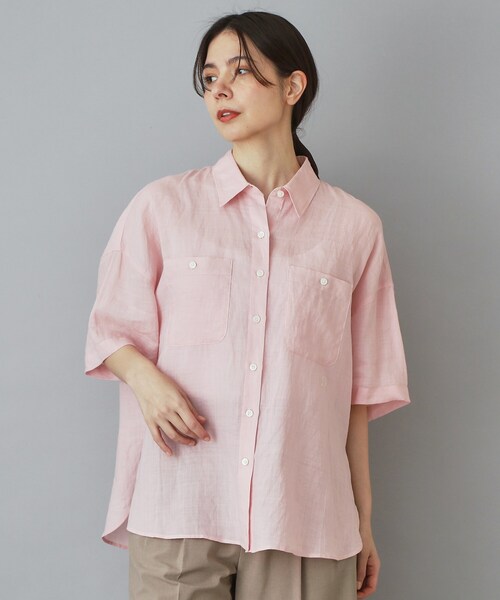 DRESSTERIOR（ドレステリア）の「ピュアラミー シャツ（シャツ/ブラウス・レディース・ホワイト/ブラウン系その他/ピンク・34/38/36）」の21枚目の写真