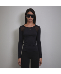 See-through Stitch Long Sleeve (BLACK)
