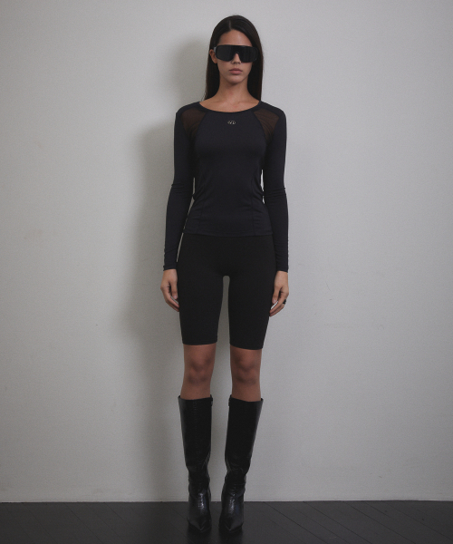 VOONT（ブント）の「See-through Stitch Long Sleeve (BLACK)（Tシャツ/カットソー・レディース・ブラック・SMALL/MEDIUM）」の2枚目の写真