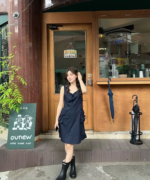 COVERNAT WOMAN(カバーナットウーマン)の「ウーマンシャーリングカーゴスリーブレスワンピースネイビー(ワンピース・レディース・その他・WS/WM)」の12枚目の写真