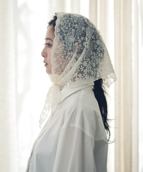 Bab(バブ)の「レーススカーフ(バンダナ/スカーフ・レディース・ホワイト系その他・ONESIZE)」の5枚目の写真