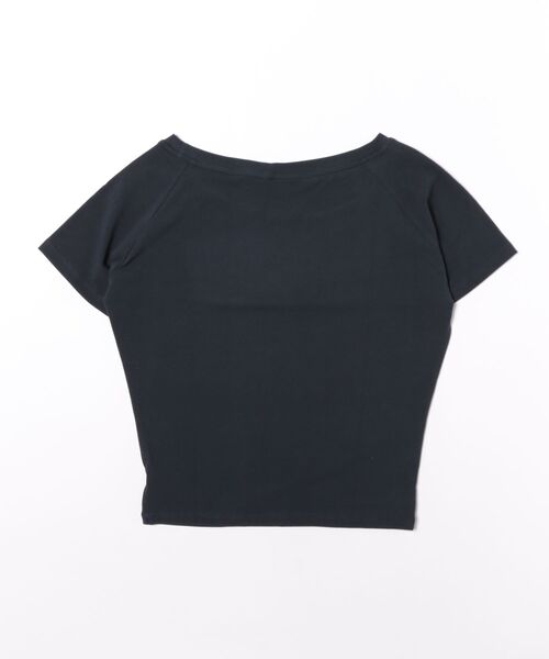 Songe（ソンジュ）の「ロゴプリントワンショルダー半袖Tシャツ（Tシャツ/カットソー・レディース・ネイビー/ブラック/ホワイト・M/L）」の20枚目の写真