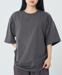 接触冷感ストレッチ裾ラウンドTEE(M1)