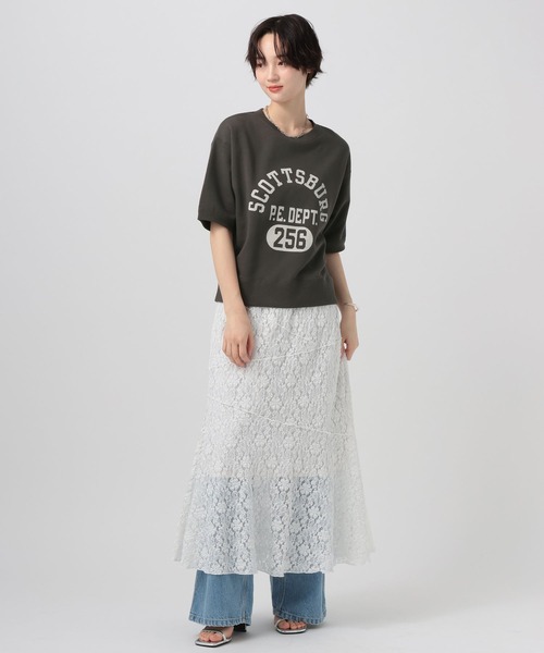 Champion(チャンピオン)の「【Champion(チャンピオン)】別注スウェット半袖Tシャツ(Tシャツ/カットソー・レディース・ナチュラル/ブラック/ライトグレー/ネイビー・FREE)」の11枚目の写真