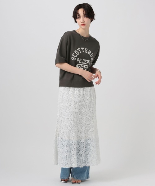 Champion(チャンピオン)の「【Champion(チャンピオン)】別注スウェット半袖Tシャツ(Tシャツ/カットソー・レディース・ナチュラル/ブラック/ライトグレー/ネイビー・FREE)」の12枚目の写真