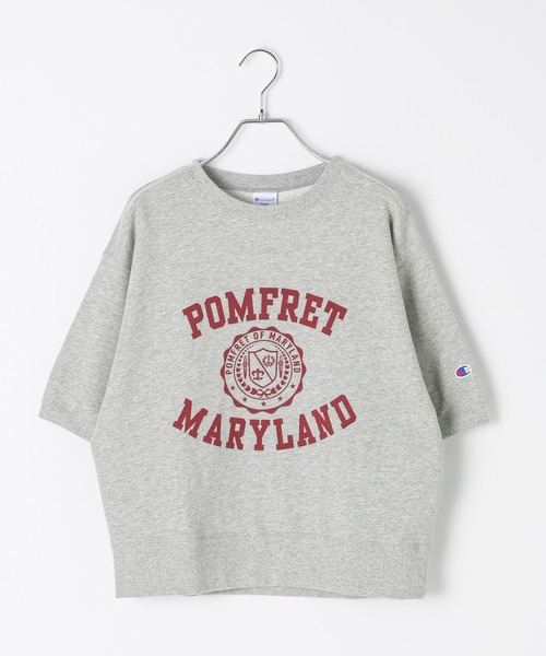 Champion(チャンピオン)の「【Champion(チャンピオン)】別注スウェット半袖Tシャツ(Tシャツ/カットソー・レディース・ナチュラル/ブラック/ライトグレー/ネイビー・FREE)」の19枚目の写真