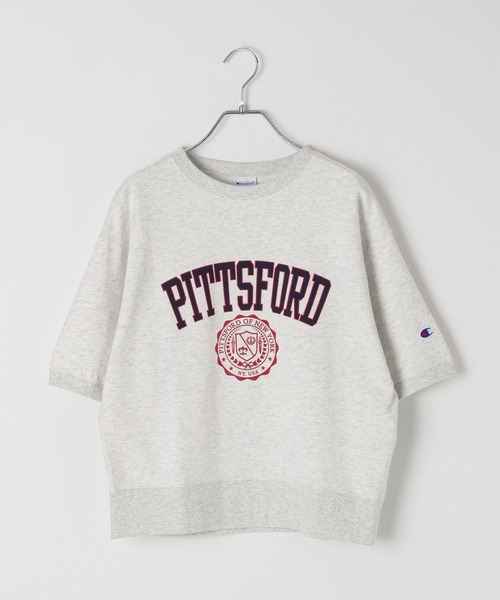 Champion(チャンピオン)の「【Champion(チャンピオン)】別注スウェット半袖Tシャツ(Tシャツ/カットソー・レディース・ナチュラル/ブラック/ライトグレー/ネイビー・FREE)」の21枚目の写真