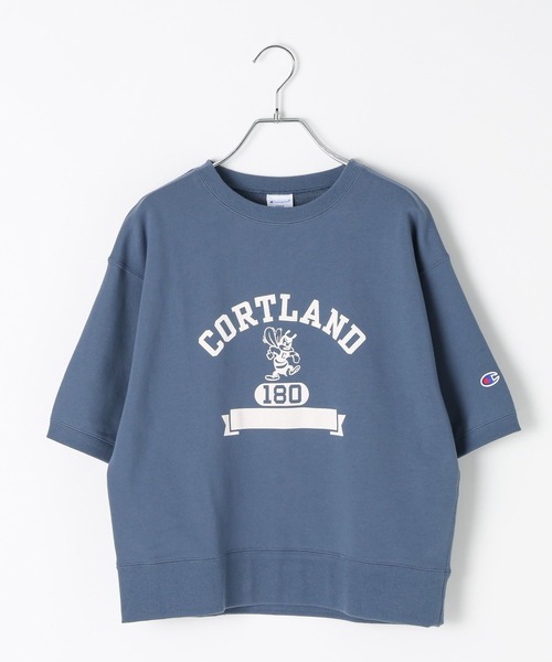 Champion(チャンピオン)の「【Champion(チャンピオン)】別注スウェット半袖Tシャツ(Tシャツ/カットソー・レディース・ナチュラル/ブラック/ライトグレー/ネイビー・FREE)」の22枚目の写真