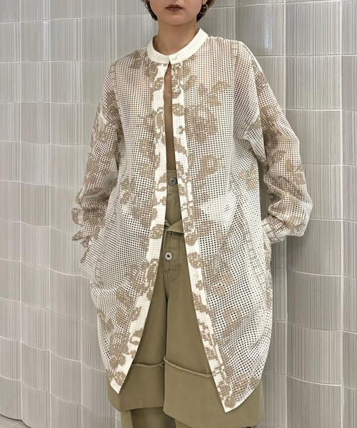 Ameri(�A����)��MEDI CROSS STITCH LIKE SHIRT(�V���c/�u���E�X)