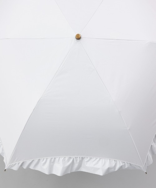 dazzlin（ダズリン）の「【dazzlin(ダズリン)】無地アーチフリル晴雨兼用傘（折りたたみ傘）（折りたたみ傘・レディース・ホワイト/スモークピンク/ブラック/ミント・FREE）」の5枚目の写真