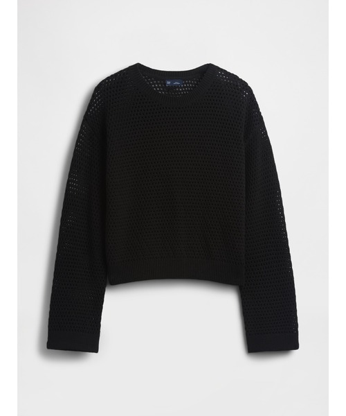 GAP(ギャップ)の「コットン100% クロシェ リラックスフィットセーター(ニット/セーター・レディース・ブラック/アイボリー・XS/S/M/L/XL/XXS)」の19枚目の写真