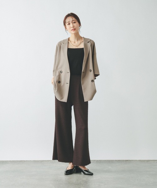 GLOBAL WORK(グローバルワーク)の「ジャガードフレアパンツ/656729(その他パンツ・レディース・ダークブラウン/ブラック・MEDIUM/LARGE)」の7枚目の写真