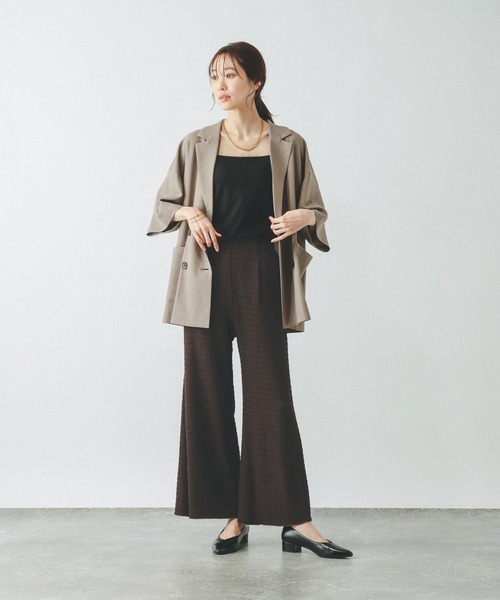 GLOBAL WORK(グローバルワーク)の「ジャガードフレアパンツ/656729(その他パンツ・レディース・ダークブラウン/ブラック・MEDIUM/LARGE)」の8枚目の写真