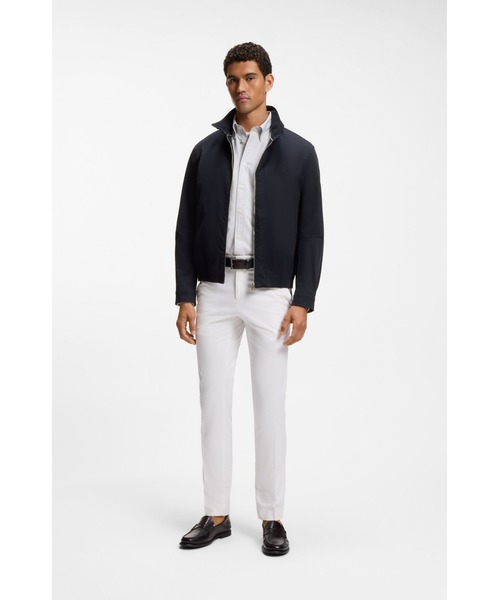 BOSS(ボス)の「はっ水 ジャケット マーセライズド ストレッチ コットン(その他アウター・メンズ・ダークブルー・46/44/52/54/50/48)」の4枚目の写真