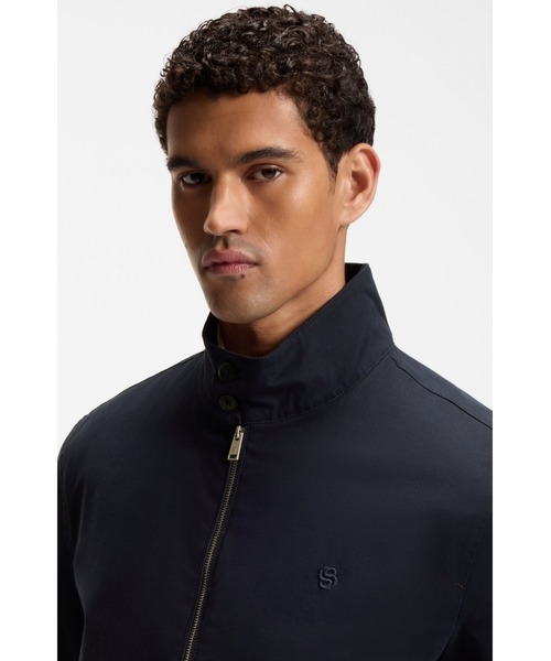 BOSS(ボス)の「はっ水 ジャケット マーセライズド ストレッチ コットン(その他アウター・メンズ・ダークブルー・46/44/52/54/50/48)」の2枚目の写真