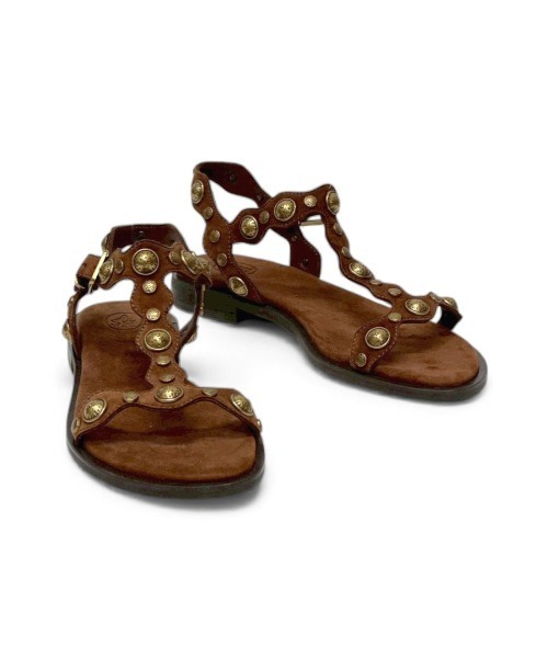 ASH（アッシュ）の「アッシュ【PHANNY】スタッズサンダル ブラウン アースカラー スエード レザー フラット 3cmヒール（サンダル・レディース・ダークブラウン・35/36/37/38/39）」の11枚目の写真