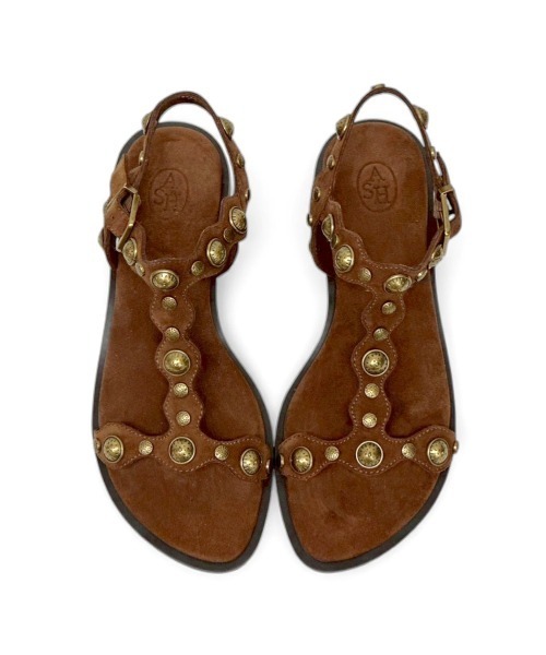 ASH（アッシュ）の「アッシュ【PHANNY】スタッズサンダル ブラウン アースカラー スエード レザー フラット 3cmヒール（サンダル・レディース・ダークブラウン・35/36/37/38/39）」の13枚目の写真