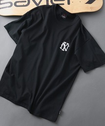 【SAVIER/サビアー】×【ZERO STAIN/ゼロステイン】コラボ NY ロゴ刺繍 半袖 Tシャツ/ NY Logo