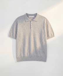 Pure Cotton Collar Knit GREY
