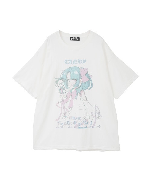 Candy Stripper(キャンディストリッパー)の「CANDY ANIME BIG Tシャツ(Tシャツ/カットソー・レディース・ピンク/ライトブルー/ブラック/オフホワイト・FREE)」の2枚目の写真