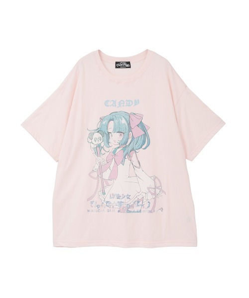 Candy Stripper(キャンディストリッパー)の「CANDY ANIME BIG Tシャツ(Tシャツ/カットソー・レディース・ピンク/ライトブルー/ブラック/オフホワイト・FREE)」の4枚目の写真