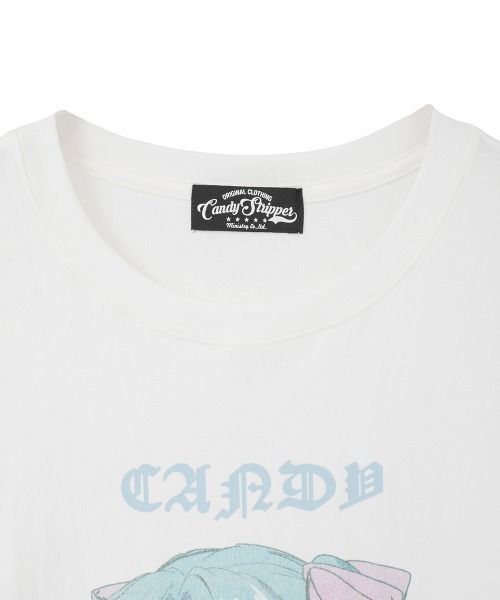 Candy Stripper(キャンディストリッパー)の「CANDY ANIME BIG Tシャツ(Tシャツ/カットソー・レディース・ピンク/ライトブルー/ブラック/オフホワイト・FREE)」の6枚目の写真