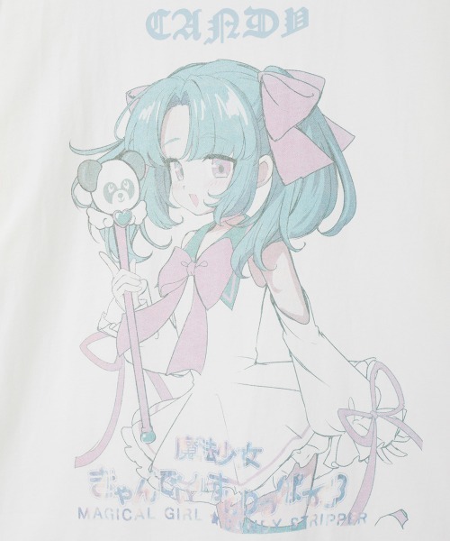 Candy Stripper(キャンディストリッパー)の「CANDY ANIME BIG Tシャツ(Tシャツ/カットソー・レディース・ピンク/ライトブルー/ブラック/オフホワイト・FREE)」の9枚目の写真