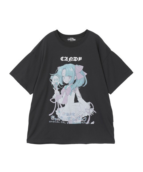 Candy Stripper（キャンディストリッパー）の「CANDY ANIME BIG Tシャツ（Tシャツ/カットソー・レディース・ピンク/ライトブルー/ブラック/オフホワイト・FREE）」の18枚目の写真