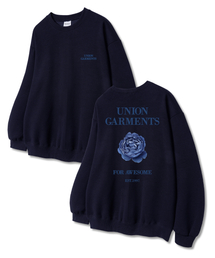 Union Garments（ユニオンガーメンツ）の「ローズアップ 裏毛 スウェットTシャツ ネイビー（スウェット）」