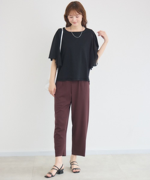 Pillini(ピリーニ)の「リブカットテーパードパンツ セットアップ対応(その他パンツ・レディース・ブラウン/グレー/ブラック・FREE)」の11枚目の写真