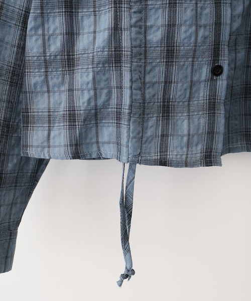 SpRay(スプレイ)の「チェックフロントシャーリングシャツ(シャツ/ブラウス・レディース・ホワイト/チャコールグレー/ブラック/ブルー・FREE)」の22枚目の写真