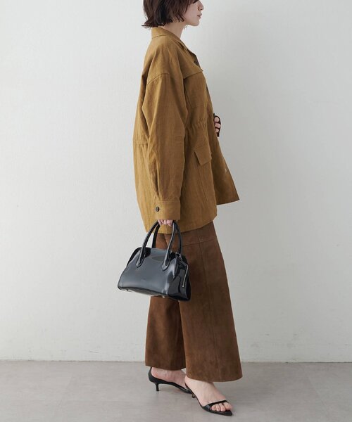 Whim Gazette(ウィムガゼット)の「リネンポケットジャケット(テーラードジャケット・レディース・キャメル/ベージュ・FREE)」の19枚目の写真