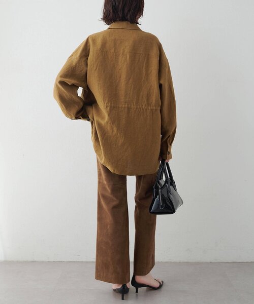 Whim Gazette(ウィムガゼット)の「リネンポケットジャケット(テーラードジャケット・レディース・キャメル/ベージュ・FREE)」の18枚目の写真