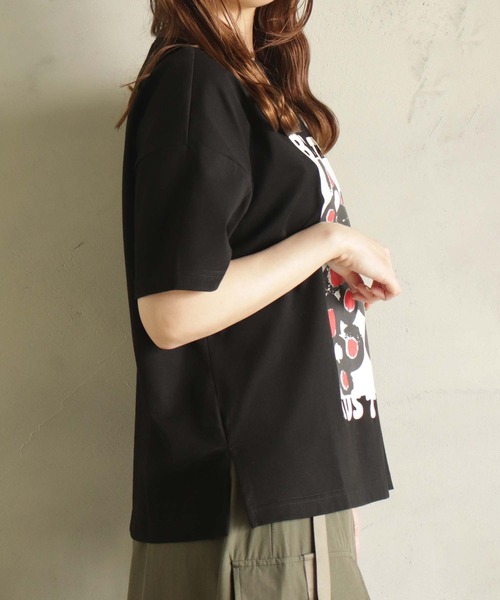 BITTOKO(ビットコ)の「冷感bittokoプリントT(Tシャツ/カットソー・レディース・ホワイト/オレンジ/ブラック/カーキ・FREE)」の12枚目の写真