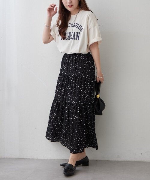 Remind me and forever(リマインドミーアンドフォーエバー)の「《サスティナブル》ロゴTシャツ(Tシャツ/カットソー・レディース・スミクロ/オフホワイト/アイボリー・FREE)」の10枚目の写真