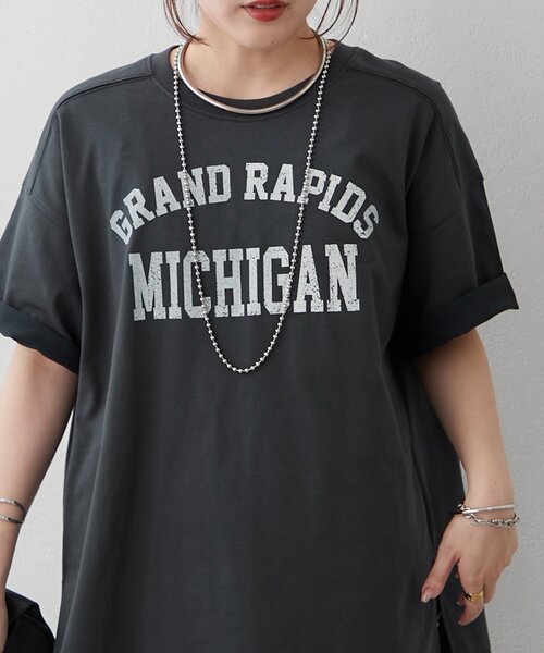Remind me and forever(リマインドミーアンドフォーエバー)の「《サスティナブル》ロゴTシャツ(Tシャツ/カットソー・レディース・スミクロ/オフホワイト/アイボリー・FREE)」の12枚目の写真