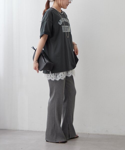 Remind me and forever(リマインドミーアンドフォーエバー)の「《サスティナブル》ロゴTシャツ(Tシャツ/カットソー・レディース・スミクロ/オフホワイト/アイボリー・FREE)」の16枚目の写真