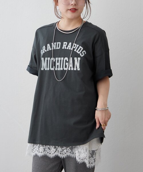 Remind me and forever(リマインドミーアンドフォーエバー)の「《サスティナブル》ロゴTシャツ(Tシャツ/カットソー・レディース・スミクロ/オフホワイト/アイボリー・FREE)」の17枚目の写真