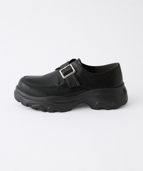 Alfred Alex(アルフレッドアレックス)の「【Alfred Alex】+5cm Chunky High-Sole Belt Sneaker Loafer / ハイソール ベルトスニーカーローファー(ローファー・メンズ・ブラック・L/M/S)」の13枚目の写真