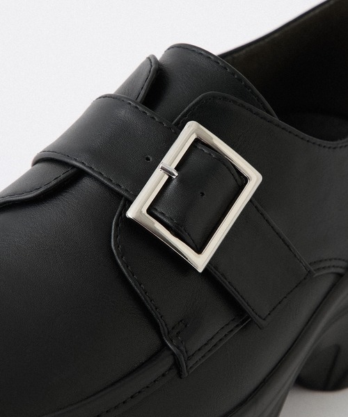 Alfred Alex(アルフレッドアレックス)の「【Alfred Alex】+5cm Chunky High-Sole Belt Sneaker Loafer / ハイソール ベルトスニーカーローファー(ローファー・メンズ・ブラック・L/M/S)」の16枚目の写真