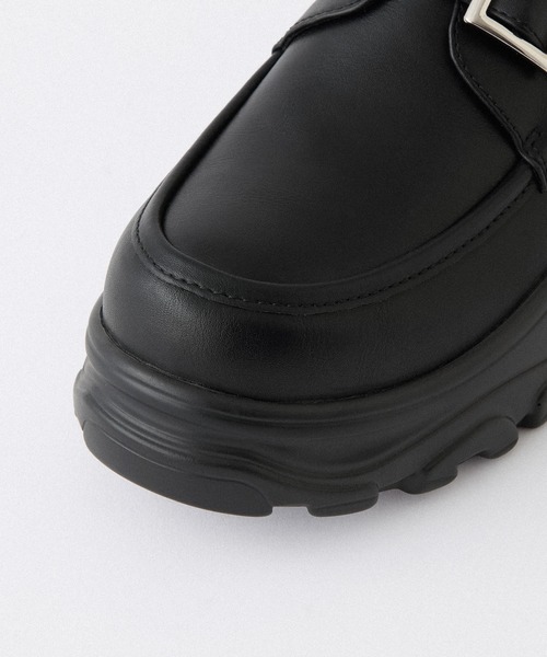 Alfred Alex(アルフレッドアレックス)の「【Alfred Alex】+5cm Chunky High-Sole Belt Sneaker Loafer / ハイソール ベルトスニーカーローファー(ローファー・メンズ・ブラック・L/M/S)」の17枚目の写真