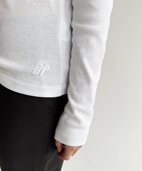 BAUM UND PFERDGARTEN（バウムウンドヘルガーデン）の「【BAUM UND PFERDGARTEN/バウム ウンド ヘルガーデン】MAIN ロングTEEシャツ（Tシャツ/カットソー・レディース・ネイビー/ホワイト・FREE）」の4枚目の写真