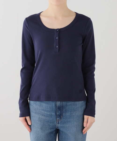 BAUM UND PFERDGARTEN（バウムウンドヘルガーデン）の「【BAUM UND PFERDGARTEN/バウム ウンド ヘルガーデン】MAIN ロングTEEシャツ（Tシャツ/カットソー・レディース・ネイビー/ホワイト・FREE）」の12枚目の写真