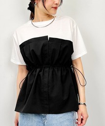PICCIN | 布帛ドッキングTシャツ(Tシャツ/カットソー)