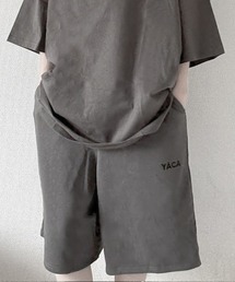 YACA（ヤーカ）の「Embroidery Logo Sweat Half PT/エンブロイダリーロゴスウェットハーフパンツ【unisex item】（スウェットパンツ）」